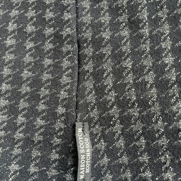 Scotch & Soda Houndstooth Dark Blue Casual Lurex Tee Buttons Cotton Sweater Top - Picture 9 of 10
